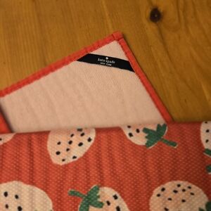 Kate Spade Pink STRAWBERRY Quick Dry Dish Pads (Set Of 2)
